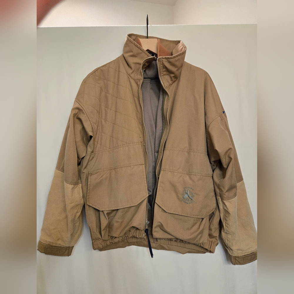 Vintage Columbia Hunting Jacket Mens Medium Beige 3 in 1 Removable Liner Canvas